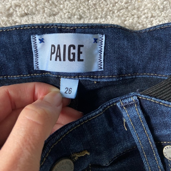 Paige Women's Verdugo Ultra Skinny Dark Wash Stretch Denim Jeans - Picture 7 of 9